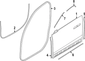 51-13-9-463-705 Bmw Genuine Upper Weather-strip