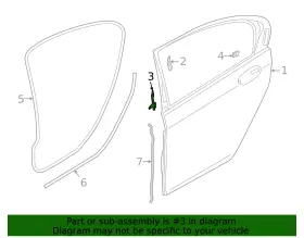 51-35-7-336-038 Bmw Genuine Door Shell Seal #2