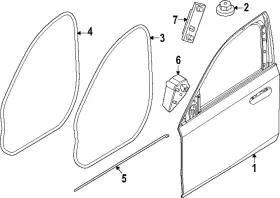 51-72-5-a05-896 Bmw Genuine Weather-strip On Body