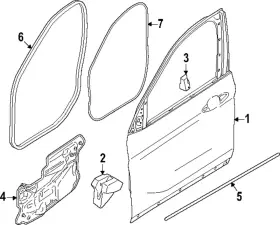 51-72-5-a2e-819 Bmw Genuine Weather-strip On Body