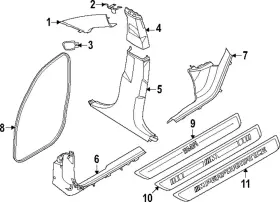 51-72-5-a31-ef0 Bmw Genuine Weather-strip On Body