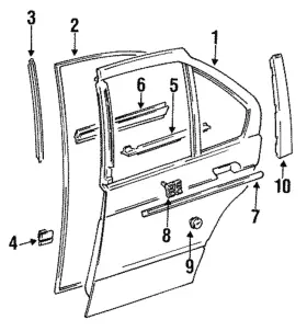 51-72-8-196-290 Bmw Genuine Weatherstrip