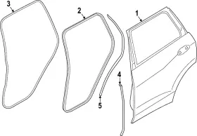51-76-7-437-806 Bmw Genuine Front Weather-strip