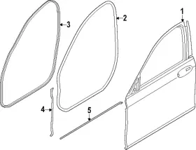 Bmw 51-76-9-447-435 Genuine Front Weather-strip