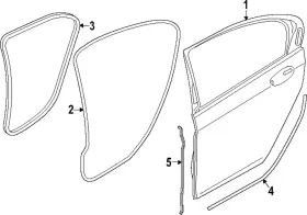 51-76-9-447-441 Bmw Genuine Lower Weather-strip