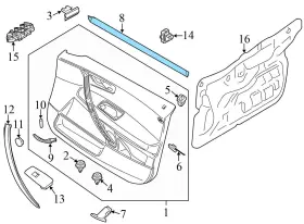 51333330184 Bmw 2004-2010 X3 - Front Right Inner Door / Window Slot Seal 3330184 #3