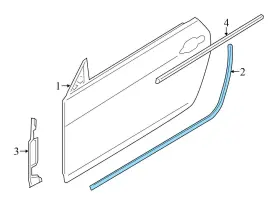 51337279738 Bmw 2015-2020 M4 - Front Right Lower Door Seal 7279738 #3
