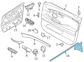 51337289260 Bmw 2011-2017 550i Gt Xdrive - Front Right Door Inner Seal 7289260 #3