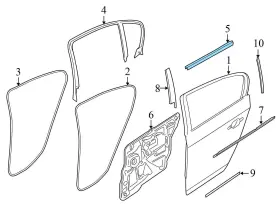 51347060248 Bmw 2009-2011 335i Xdrive - Rear Right Door Slot Seal Inner 7060248 #3
