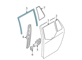 51357044181 Bmw 2008 535xi 3.0l - Rear Left Window Seal / Weather Stripping 7044181 #3 51357044181 Bmw 2008 535xi 3.0l - Rear Left Window Seal / Weather Stripping 7044181 #3
