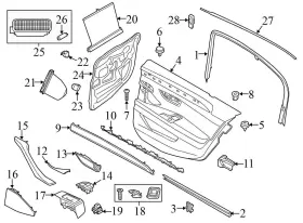 51357182289 Bmw 2011-2016 528i - Rear Left Inner Door / Window Slot Seal 7182289 #3