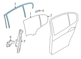 51357258328 Bmw 2012-2015 320i - Rear Right Door Guide / Window Seal 7258328 #3 51357258328 Bmw 2012-2015 320i - Rear Right Door Guide / Window Seal 7258328 #3