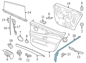 51357289262 Bmw 2011-2017 535i Gt Xdrive - Rear Right Door Inner Seal 7289262 #3