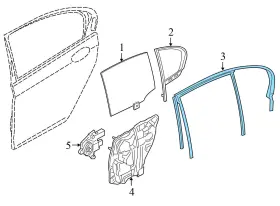 51357336036 Bmw 2016-2022 750i Xdrive G12 - Rear Right Door Window Frame Guide / Seal #3