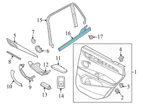 51357349659 Bmw 2016-2019 X1 2.0l - Rear Left Door / Window Slot Seal Inner 7349659 #3