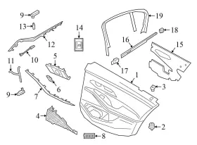 51357407421 Bmw 2019-2024 330i G20 - Rear Left Inner Door / Window Slot Seal 7407421 #3