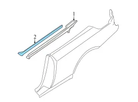51377119095 Bmw 2011-2013 335is - Rear Left Quarter Panel Window Slot Seal Inner 7119095 #3