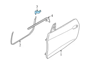 51717148938 Bmw 2003-2008 Z4 - Front Right B Pillar Door Seal / Weather Stripping 7148938 #3