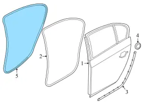 51727182288 Bmw 2011-2016 550i - Rear Door Seal / Weather Stripping 7182288 #2