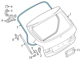 51762990474 Bmw 2012-2015 X1 - Trunk Hatch Seal / Weather Stripping 2990474 #3