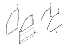 51767208584 Bmw 2007-2013 X5 - Front Right Upper Door Trim Seal / Gasket 7208584 #3