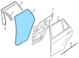 51767220382 Bmw 2007-2013 X5 - Rear Door Seal / Weather Stripping 7220382 #2