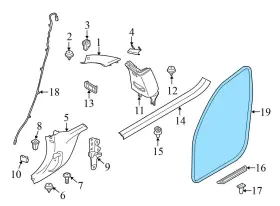 51767279742 Bmw 2014-2016 428i Xdrive - Front Right Door Seal / Weather Stripping 7279742 #3