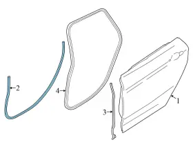 51767289930 Bmw 2014-2016 328i Gt Xdrive F34 - Rear Door Seal / Weather Stripping 7289930 #3