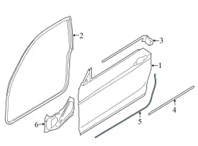 7267907 Bmw 2015-2016 228i Xdrive - Front Left Door Seal Lower #2
