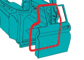 Dfs77up Brothers Trucks Door Weatherstrip - Upper Pair