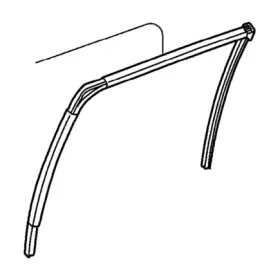 55257187ab Chrysler Seal. Left. Rear Door. Diagram 1 For