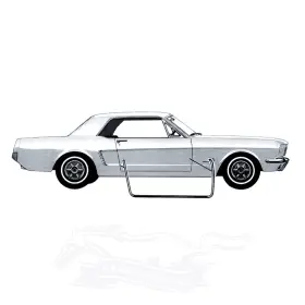 C7zz-6520530-r Daniel Carpenter Mustang 67 68 1967 1968 Cougar Door Weather Strip Pair - Imported