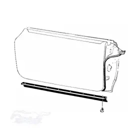 C9zz-6520272 Daniel Carpenter Mustang 1969 1970 Cougar Bottom Of Door Seals Weatherstrip -