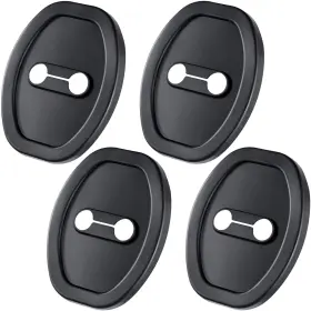 Dc Clisence Ln2521888ta005k0b008c1-cp 4 Pcs Car Door Latch Cover Silicone Protective Black