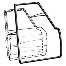 C3az-5420530-pr Dennis Carpenter Ind Door Seal Kit 4 Sedan Front 1963-64 Ford Galaxie