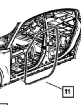 1kw33dx9ah Dodge 2011-2021 Charger Body Doorway Seal Weatherstrip Rubber Oem Set
