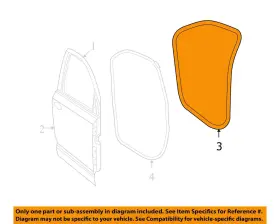 5076863ab Dodge 2009 10-2020 Journey Front Door Weatherstripping Seal Weatherstrip Gasket #3