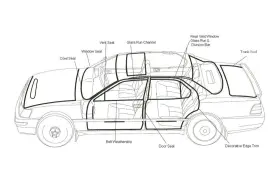 Kd4004 Fairchild - Front Driver And Passenger Side Inner Outer Weatherstrip #2