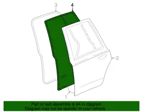 2w1z-5425325-ba Ford Genuine Weatherstrip #3