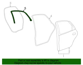 4f4z-5425325-aa Ford Genuine Upper Weather-strip #2