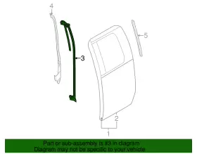 4l3z-18253a36-af Ford Genuine Door Weather-strip #2