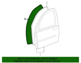 5f2z-1720531-aa Ford Genuine Door Weather-strip #2