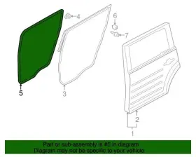 8a8z-74253a10-a Ford New Oem Rear Door On-body Weatherstrip Flex 2009-2019 #3