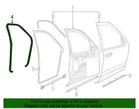 8l2z-7820708-a Ford Genuine Surround Weather-strip #2