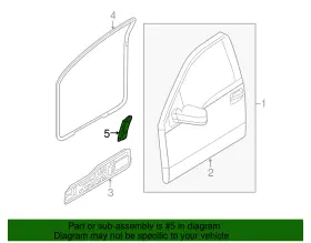 8l3z-1520521-a Ford Genuine Front Weather-strip #2