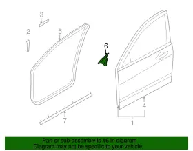 9s4z-1520520-a Ford Genuine Front Weather-strip #3 9s4z-1520520-a Ford Genuine Front Weather-strip #3