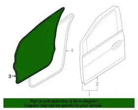 Am5z-5820709-b Ford New Oem Front Left Door Mounted Weatherstrip C-max 2013-2018 #3