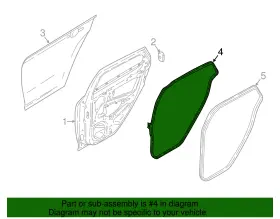 Bm5z-5820708-d Ford Genuine Door Weather-strip #2