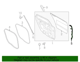Dp5z-5425324-c Ford Genuine Weatherstrip #2