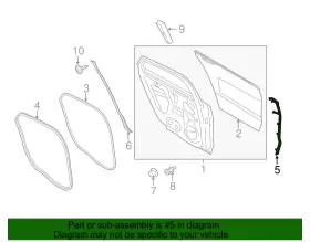 Dp5z-5425325-c Ford Genuine Weatherstrip #2